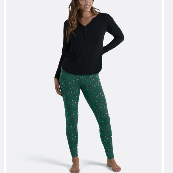 meundies lounge pants festive holiday Christmas “Light Me Up” medium bottoms - Picture 5 of 14